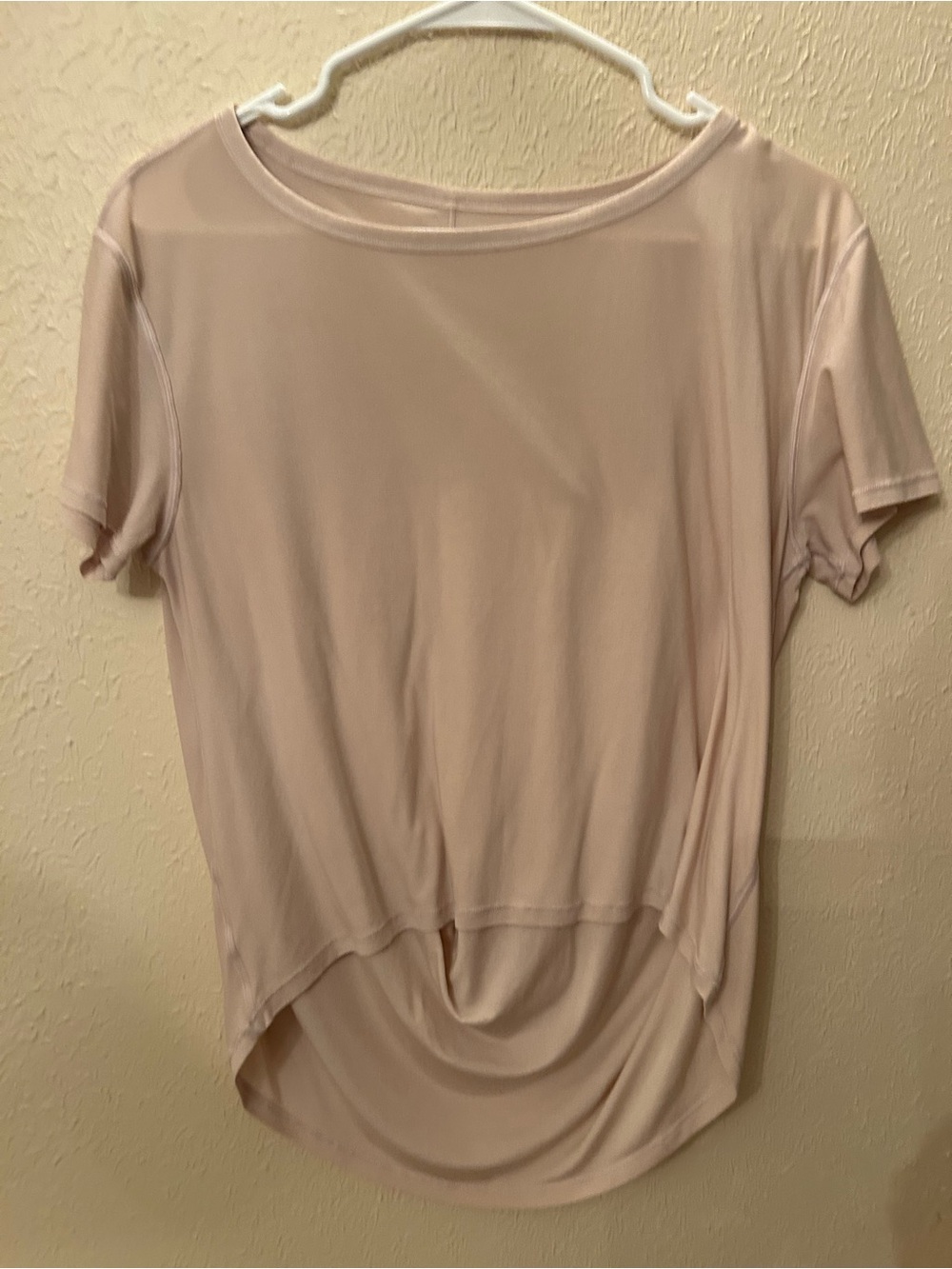 lululemon athletica Short Sleeve Draped Back Top - Blush Pink